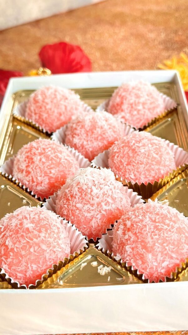 Rose Coconut Ladoos